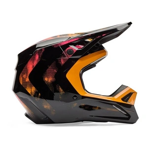 Kask cross FOX V1 KAIROS TANGERINE czarny pomarańczowy