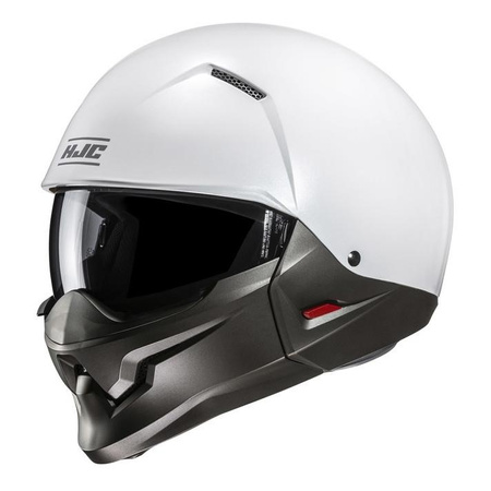 Kask otwarty z wpinaną szczęką HJC I20N SOLID PEARL WHITE biały