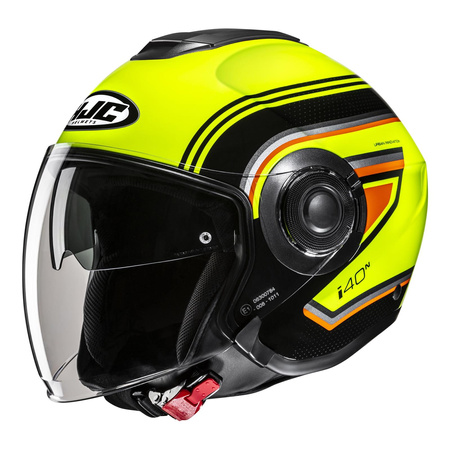 Kask otwarty HJC I40N LINIA YELLOW/BLACK żółty czarny