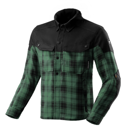 Koszula motocyklowa REBELHORN SHIFTER BLACK/GREEN czarny zielony