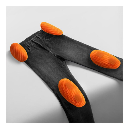 Jeansy motocyklowe damskie REBELHORN CLASSIC MONOLAYER LADY WASHED BLACK czarny