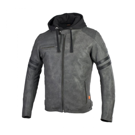 Kurtka skórzana SECA HORNET 2 PACIFIC GREY szary czarny