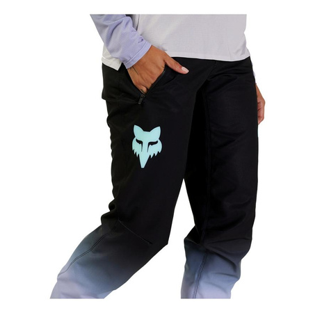 Spodnie rowerowe damskie FOX LADY FLEXAIR RACE LAVENDER czarny fioletowy