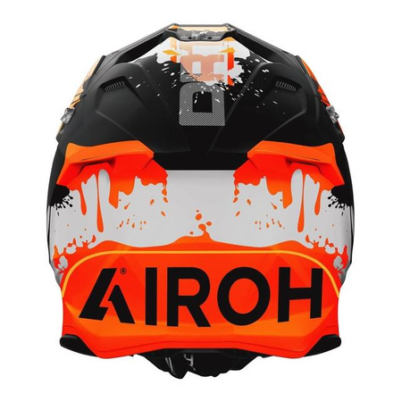 Kask cross AIROH TWIST 3 DIRT MATT czarny pomarańczowy fluo