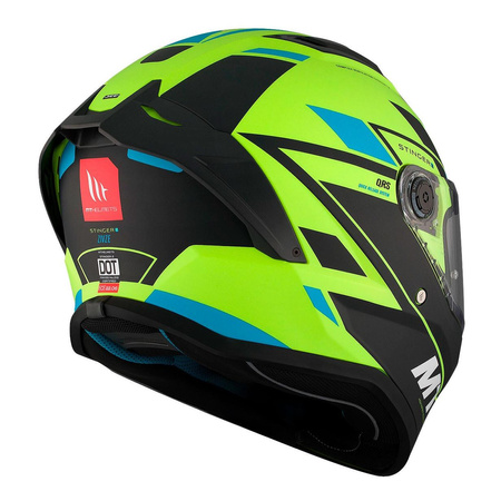 Kask integralny MT STINGER 2 ZIVZE MATT BLACK/FLUO czarny żółty fluo niebieski