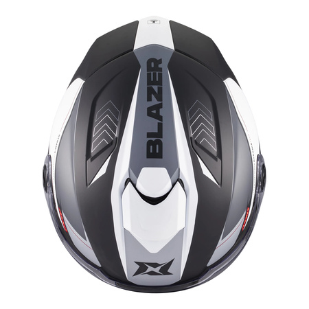 Kask otwarty AXXIS BLAZER SV TRAFFIC B0 MATT czarny szary biały