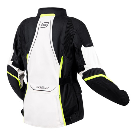Kurtka tekstylna damska OZONE SAHARA LADY BLACK/GREY/FLO YELLOW szary żółty fluo czarny