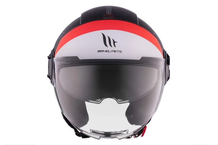 Kask otwarty MT VIALE SV S 68 UNIT MATT RED czarny biały czerwony