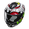 Kask integralny HJC C71 SQUEEZE WHITE/GREEN biały zielony fluo czerwony żółty czarny