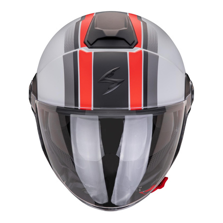 Kask otwarty SCORPION EXO-CITY II VEL MATT GREY/RED szary czerwony