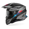 Kask integralny Airoh COMMANDER SKILL MATT szary czarny czerwony niebieski