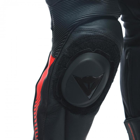 Kombinezon dwuczęściowy DAINESE LAGUNA SECA 5 BLACK/FLO RED czarny czerwony fluo