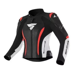 Kurtka skórzana damska SHIMA MIURA 2.0 RED FLUO czarny biały czerwony fluo