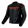 Kurtka skórzana OZONE RS600 BLACK/FLO RED czarny czerwony fluo szary