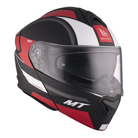 Kask szczękowy MT GENESIS SV CAVE MATT BLACK/RED czarny czerwony biały