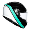 Kask integralny AGV K6 MINIMAL BLACK/MINT czarny biały zielony niebieski
