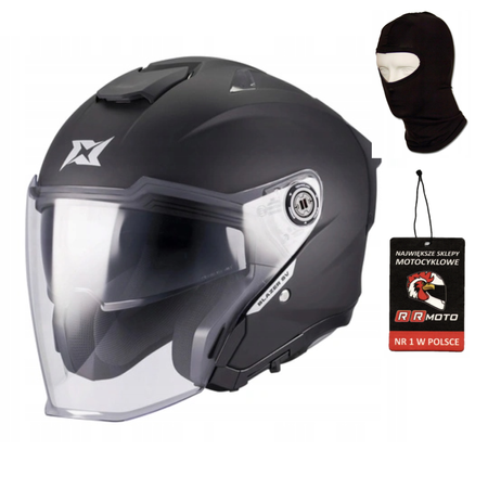 Kask otwarty AXXIS BLAZER SV SOLID A1 MATT BLACK czarny mat