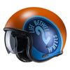 Kask otwarty HJC V30 HARVEY ORANGE/BLUE pomarańczowy niebieski granatowy