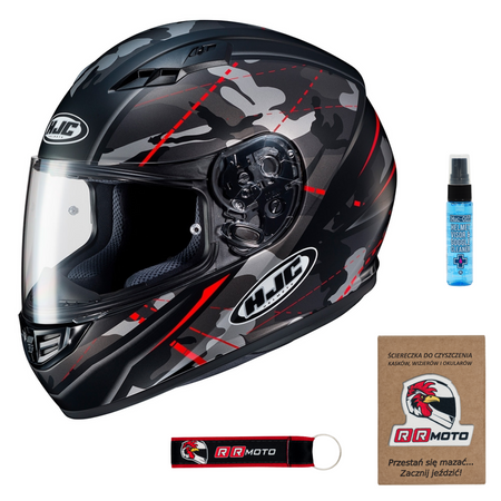 Kask integralny HJC CS-15 SONGTAN BLACK/RED czarny szary czerwony