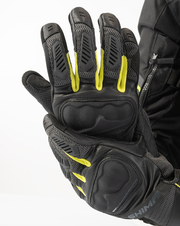 Rękawice miejskie SHIMA HERO FLUO czarny żółty fluo