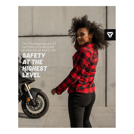 Jeansy motocyklowe damskie SECA FLEX BLACK czarny