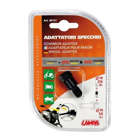 Adapter lusterka LAMPA gwint prawy na lewy 10mm