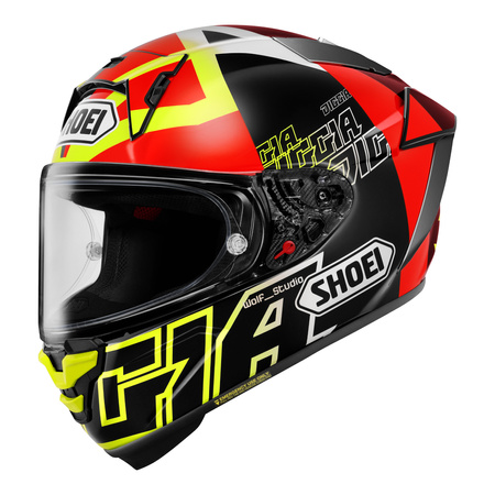Kask integralny SHOEI X-SPR PRO DIGGIA 2 TC-3 czarny czerwony żółty fluo