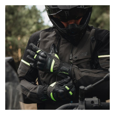 Rękawice szosowo-turystyczne REBELHORN RANGE BLACK/ANTHRACITE/FLUO YELLOW czarny szary żółty fluo