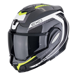 Kask szczękowy SCORPION EXO-TECH EVO CARBON COSY BLACK/NEON YELLOW czarny żółty fluo