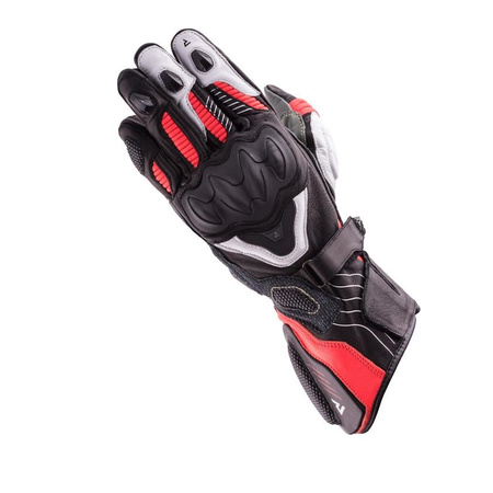 Rękawice sportowe damskie REBELHORN REBEL LADY BLACK/WHITE/FLO RED czarny biały czerwony fluo