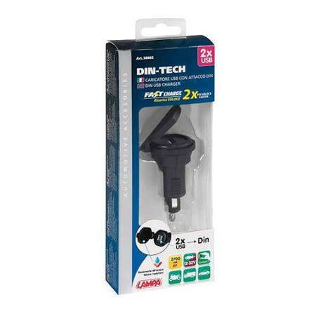 Ładowarka LAMPA DIN-TECH 2xUSB