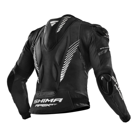 Kurtka skórzana SHIMA APEX BLACK czarny biały