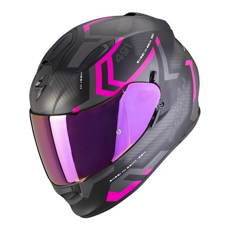 Kask integralny SCORPION EXO 491 SPIN MATT BLACK/PINK czarny różowy