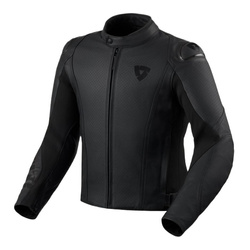 Kurtka skórzana REVIT QUADRATIC BLACK czarny