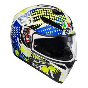 Kask integralny AGV K3 SV POP BLUE/YELLOW niebieski żółty fluo biały czarny