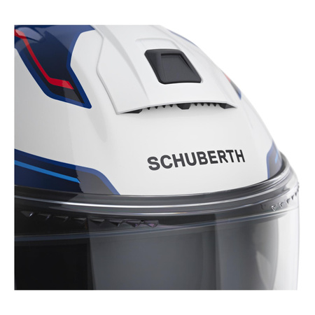 Kask szczękowy SCHUBERTH C5 ECE OMEGA WHITE niebieski biały czerwony czarny