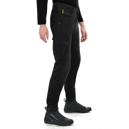 Jeansy motocyklowe VORG REVO BLACK czarny