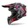 Kask cross AIROH WRAAAP CYBER RED MATT szary czerwony czarny