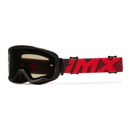 Gogle motocyklowe IMX ENDURANCE FLIP BLACK MATT/RED SZYBA DARK SMOKE + CLEAR czarny mat czerwony