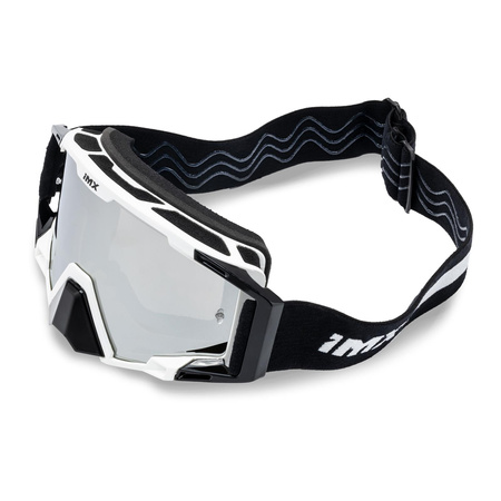 Gogle motocyklowe IMX SAND WHITE GLOSS SZYBA SILVER IRIDIUM + CLEAR biały