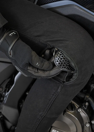 Jeansy motocyklowe damskie SHIMA FLEXX LADY BLACK czarny