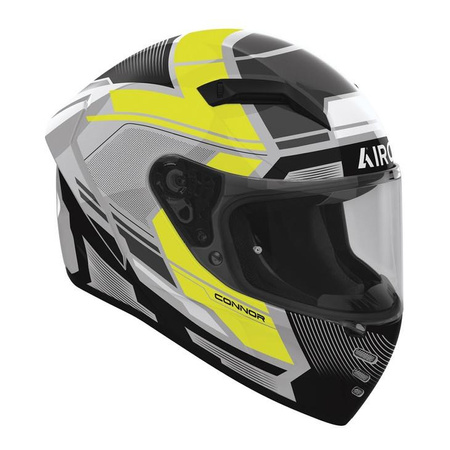 Kask integralny AIROH CONNOR EGO YELLOW GLOSS czarny szary żółty