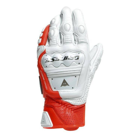 Rękawice miejskie DAINESE 4-STROKE 2 WHITE/RED FLUO biały czerwony fluo