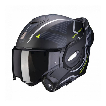 Kask szczękowy SCORPION EXO-TECH SQUARE BLACK/FLUO YELLOW żółty fluo czarny