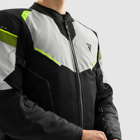 Kurtka tekstylna REBELHORN HIFLOW V BLACK/GREY/FLUO YELLOW czarny szary żółty fluo