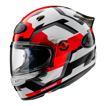 Kask integralny ARAI QUANTIC FACE RED biały czerwony szary czarny