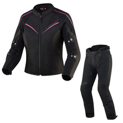 Kombinezon tekstylny damski REBELHORN HIFLOW IV LADY BLACK/FLO PINK czarny różowy