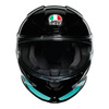 Kask integralny AGV K6 MINIMAL BLACK/MINT czarny biały zielony niebieski
