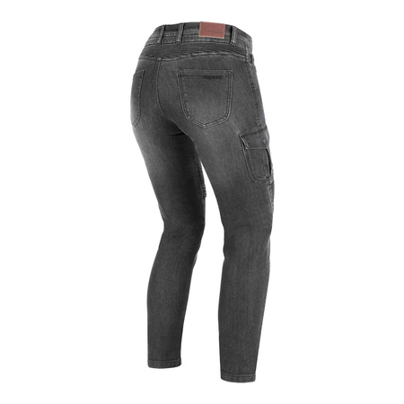 Jeansy motocyklowe damskie BROGER OHIO LADY WASHED GREY szary