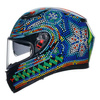 Kask integralny AGV K3 ROSSI WINTER TEST 2018 czerwony niebieski zielony czarny